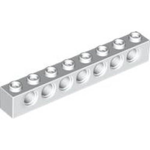 Technic Brick 1x8 White