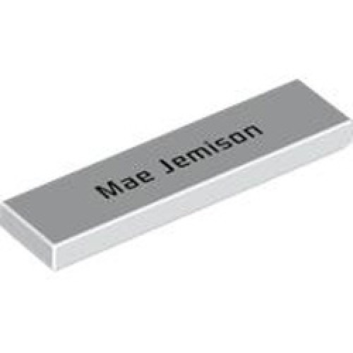 Flat Tile 1x4 Number 111 White