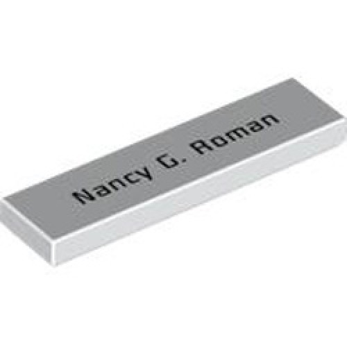 Flat Tile 1x4 Number 114 White