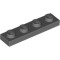 Plate 1x4 Dark Stone Grey