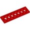 Plate 2x8 with Holes Bright Red