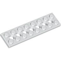 Plate 2x8 with Holes White