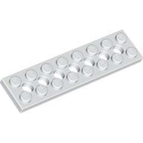 Plate 2x8 with Holes White