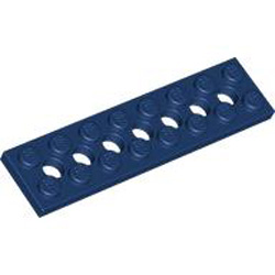 Plate 2x8 with Holes Earth Blue