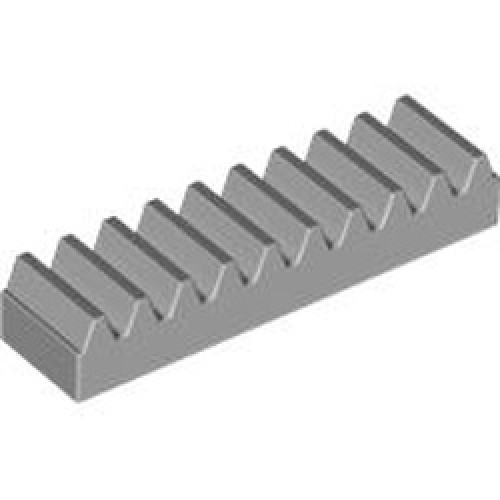 Toothed Bar 1x4, M=1, Z=10 Medium Stone Grey