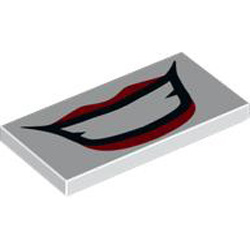 Flat Tile 2x4 Number 156 White