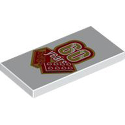 Flat Tile 2x4 Number 157 White