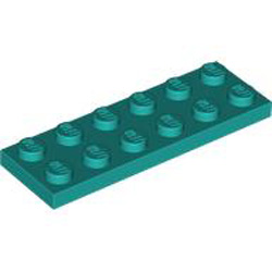 Plate 2x6 Bright Bluish Green