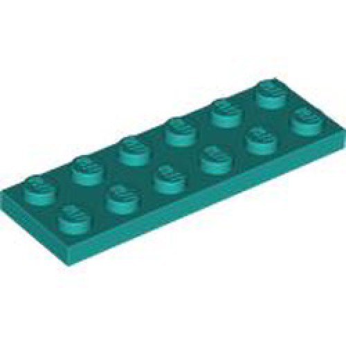 Plate 2x6 Bright Bluish Green