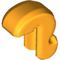 Design Plate 1x2x2 Flame Yellowish Orange