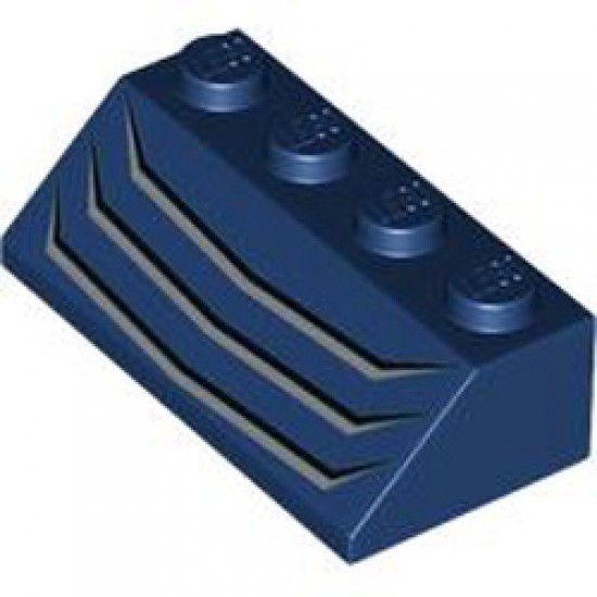 Roof Tile 2x4 Degree 45 Number 3 Earth Blue