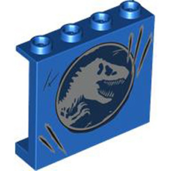 Wall Element 1x4x3 Number 17 Bright Blue