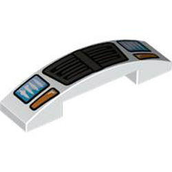 Plate 1x4 2/3 with Bow Number 12 White