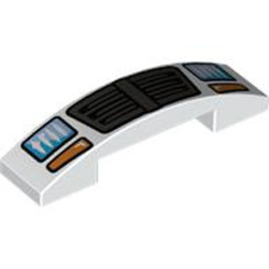 Plate 1x4 2/3 with Bow Number 12 White