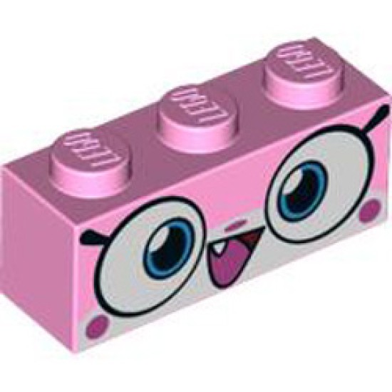 Brick 1x3 Number 18 Light Purple