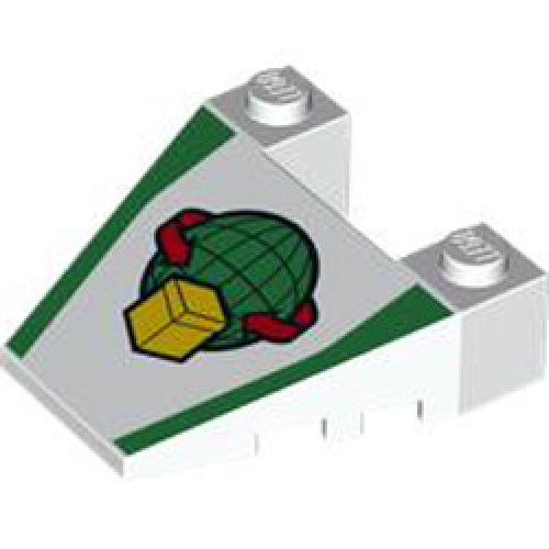 Roof Tile 4x4 with Angle Number 1 White