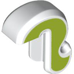 Designing Plate 1x2x2 Number 8 White