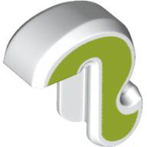 Designing Plate 1x2x2 Number 8 White