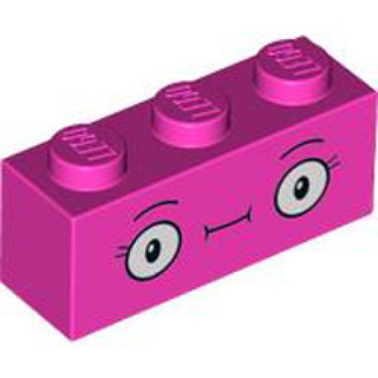 Brick 1x3 Number 26 Bright Purple