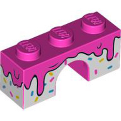 Brick 1x3 with Bow Number 7 Bright Purple