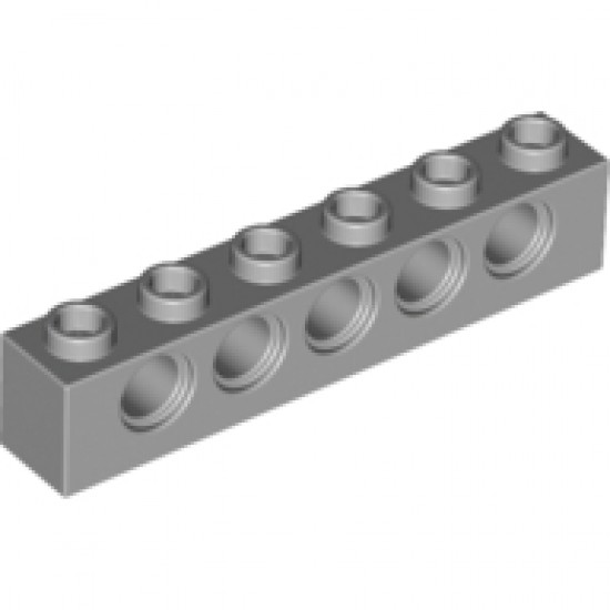 Technic Brick 1x6 Diameter 4.9 Medium Stone Grey