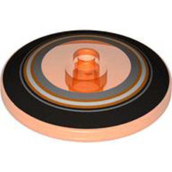 Round Plate Diameter 32x6.4 Number 40 Transparent Fluorescent Reddish Orange Round Plate Diameter 32x6.4 Number 40 Transparent Fluorescent Reddish Orange