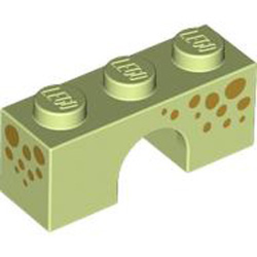 Brick 1x3 with Bow Number 10 Spring Yellowish Green