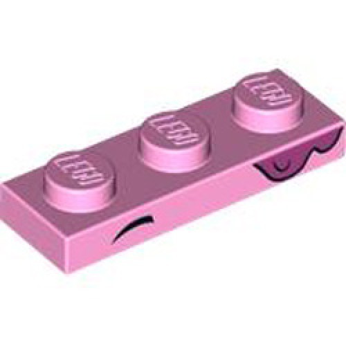 Plate 1x3 Number 24 Light Purple