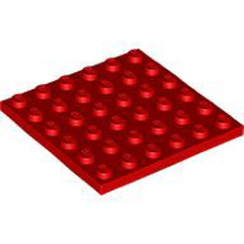 Plate 6x6 Bright Red