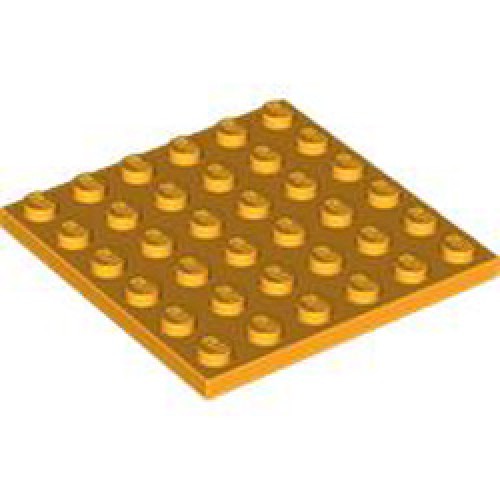 Plate 6x6 Flame Yellowish Orange