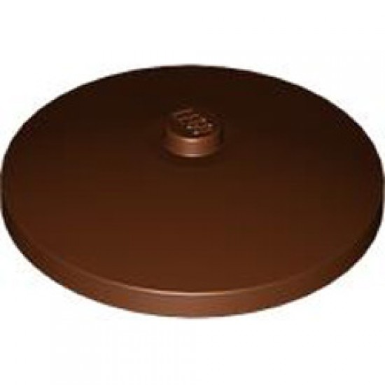 Round Plate Diameter 32x6.4 Reddish Brown