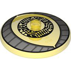 Round Plate Diameter 32x6.4 Number 43 Transparent Yellow