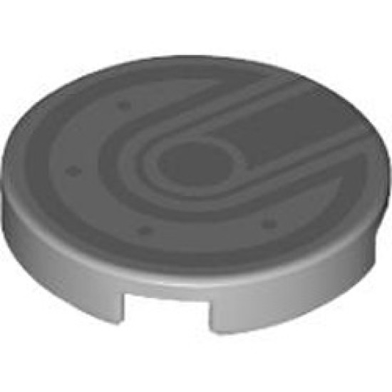 Flat Tile 2x2 Round Number 1112 Medium Stone Grey