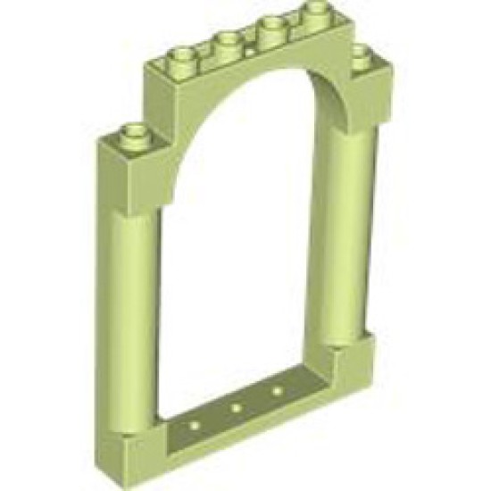 Wall 1x6x7 with Arch Spring Yellowish Green