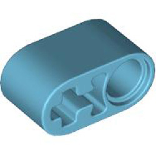 Beam 1x2 with Cross and Hole Medium Azur