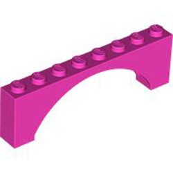 Brick with Bow 1x8x2 Bright Purple