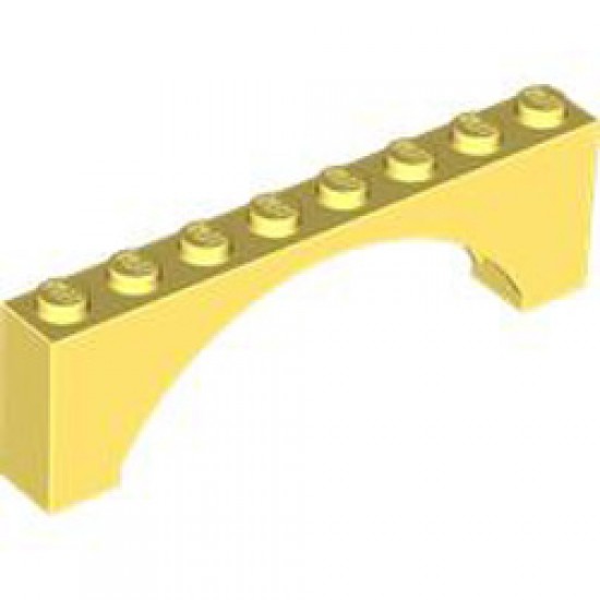 Brick with Bow 1x8x2 Cool Yellow
