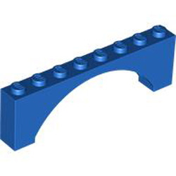Brick with Bow 1x8x2 Bright Blue