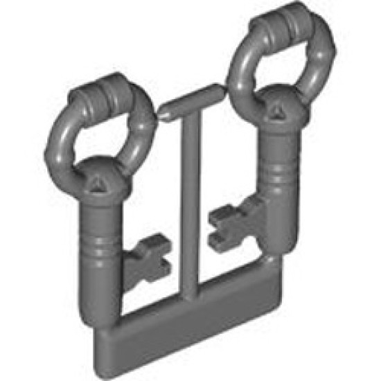 Antique Key (2 Pieces) Dark Stone Grey