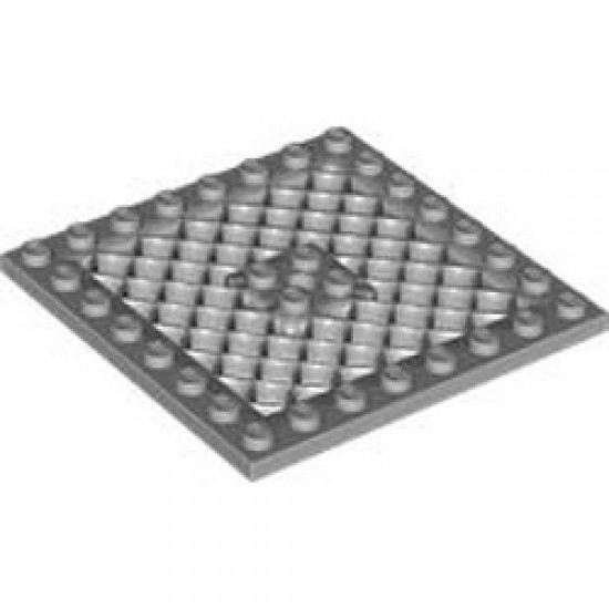 Grid Plate 8x8 Medium Stone Grey