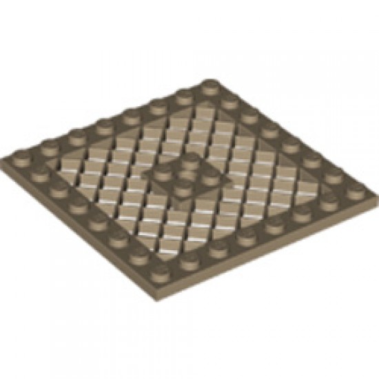 Grid Plate 8x8 Sand Yellow