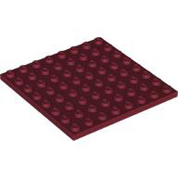 Plate 8x8 Dark Red