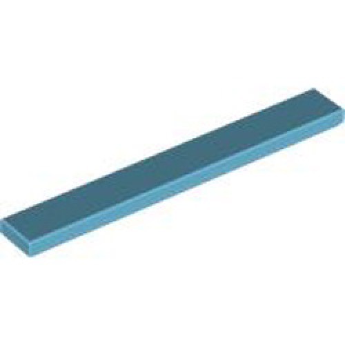 Flat Tile 1x8 Medium Azur