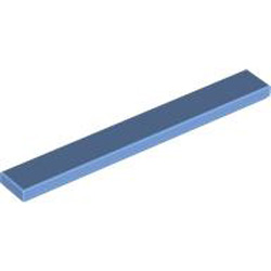 Flat Tile 1x8 Medium Blue