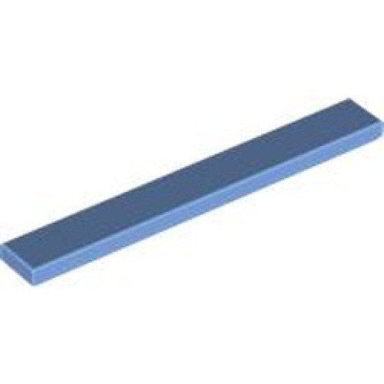 Flat Tile 1x8 Medium Blue