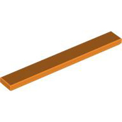 Flat Tile 1x8 Bright Orange