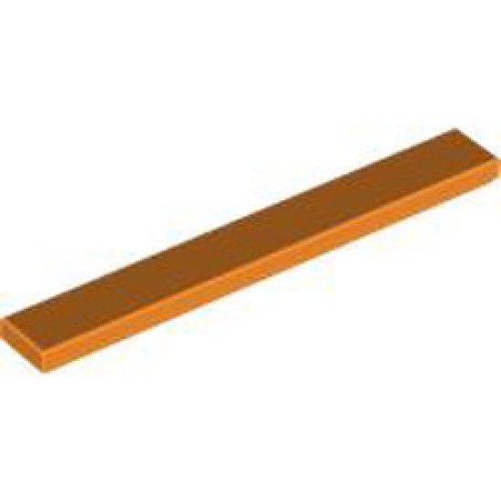 Flat Tile 1x8 Bright Orange