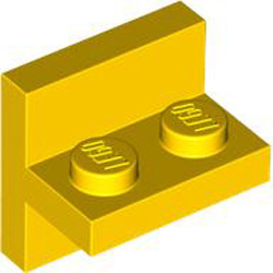 Plate 1x2 with Vertical Tube Bright Yellow