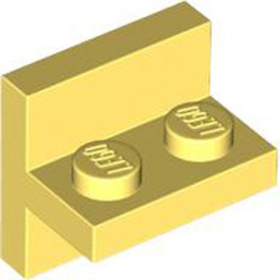 Plate 1x2 with Vertical Tube Cool Yellow