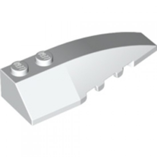 Right Shell 2x6 with Bow / Angle White